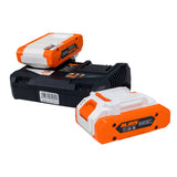 Kit 2 acumulatori + încărcător dublu RURIS Alfa Up 4444e