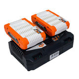 Kit 2 acumulatori + încărcător dublu RURIS Alfa Up 4444e