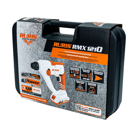 Ruris Ciocan rotopercutor Ciocan rotopercutor pe acumulator RURIS RMX1210 POWER ALFA UP {contine Acumulator 2400AE) | Electric, cu perii