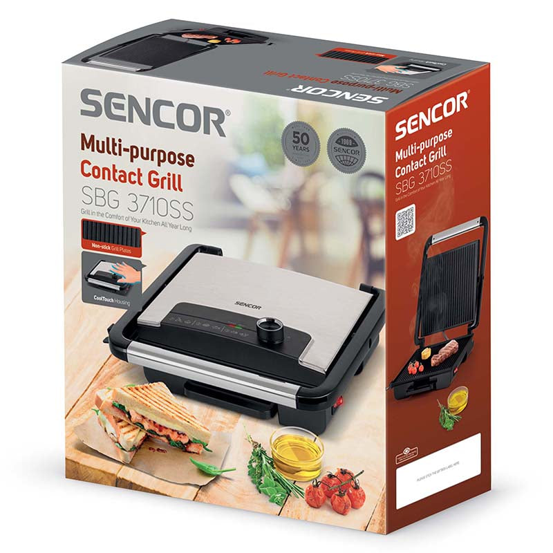 Sencor Gratar electric Gratar Electric Sencor SBG3710SS | 2000W, Inox