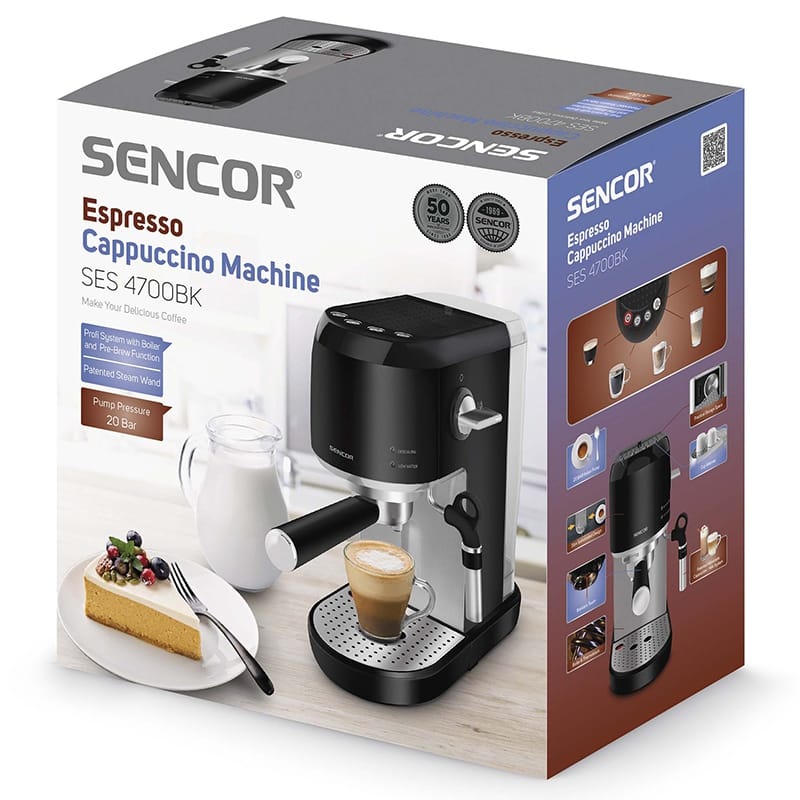 Sencor Espressor manual Espressor Sencor SES4700BK | 1400W, 20 bar, 1.6L