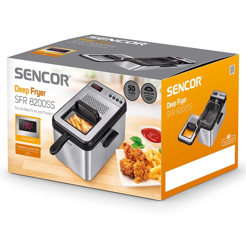Sencor Air Fryer Friteuza cu aer Sencor SFR8200SS | 3.2L, 2200W, 5 Programe