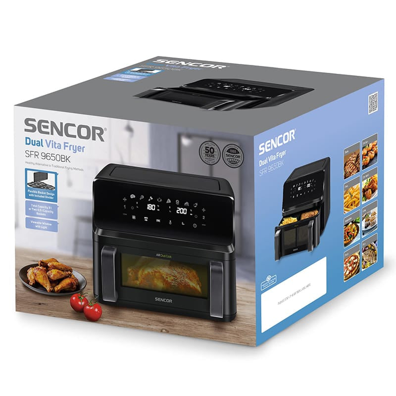 Sencor FRITEUZA DUBLA DIGITAL AIRFRYER 2X4.5 L 2700W SENCOR