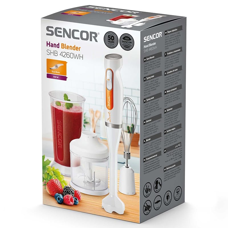 Sencor Blender Blender Manual Sencor SHB4260WH | 500W, Alb