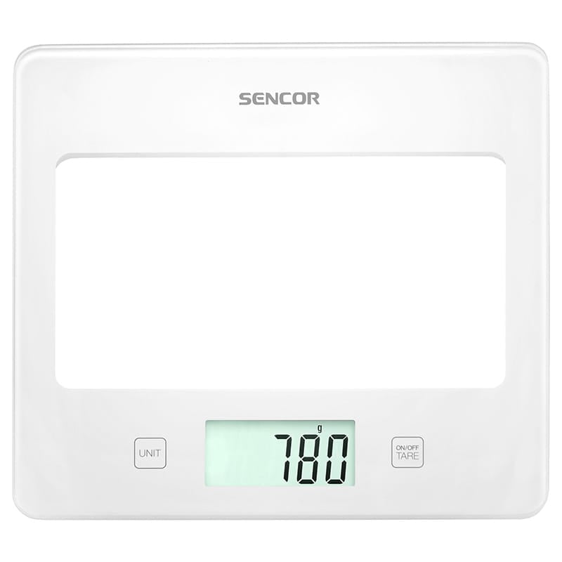 Sencor CANTAR BUCATARIE STICLA SECURIZATA ALB SENCOR