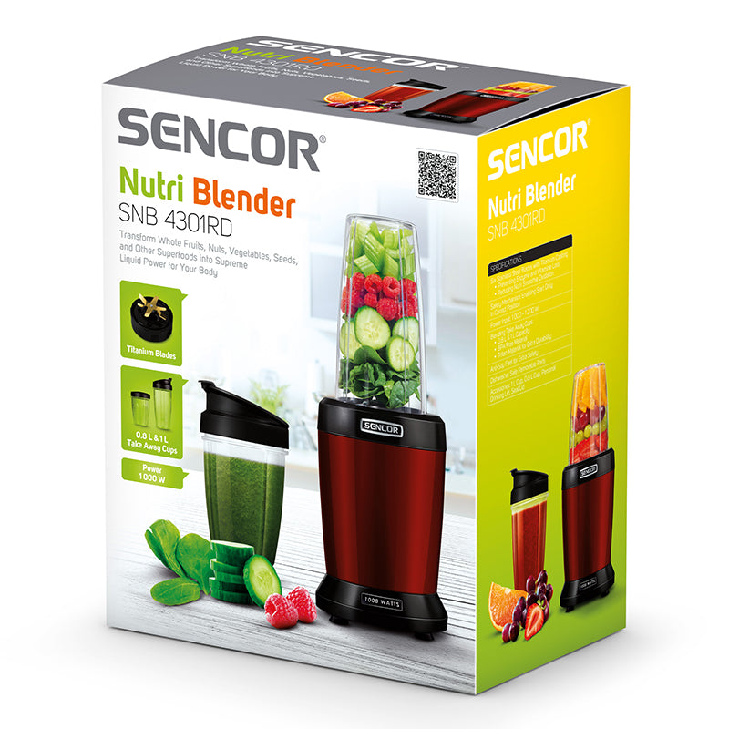 Sencor Blender Blender Sencor SNB4301RD | 1200W, Nutri Smoothie, Rosu