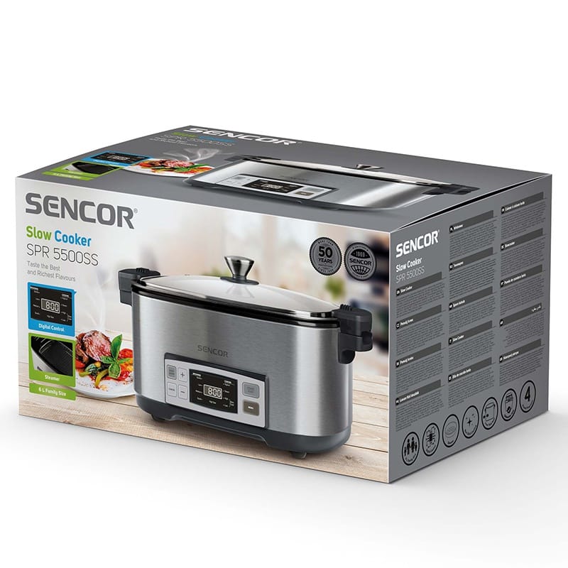 Sencor Multicooker Slow Cooker Sencor SPR5500SS | 6L, 320W, Digital, Inox
