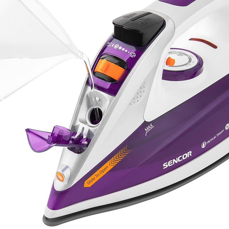 Sencor Fier de calcat Fier de Calcat Sencor SSI8710VT | 2400W, Talpa Ceramica, Abur Continuu