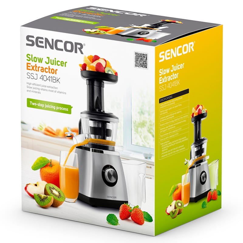 Sencor Storcator de fructe Storcator de Fructe Sencor SSJ4041BK | Slow Juicer, Negru