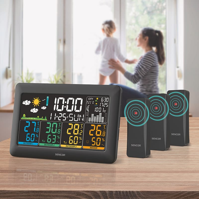 Sencor STATIE METEO 3 SENZORI WIRELESS SWS 6300 SENCOR