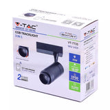 V-Tac Proiector LED pe șină V-Tac 35W COB, 3 temperaturi culoare 2800/4000/6000K, negru, IP20, unghi 20–60° reglabil