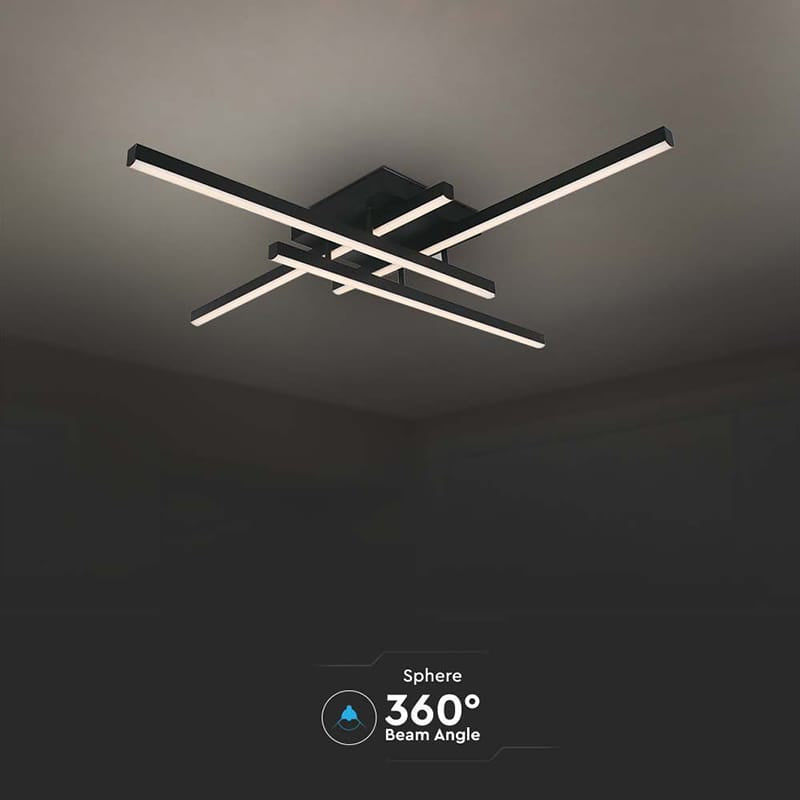 V-Tac Candelabru LED V-Tac dimabil 38W, 3000K, 4100 lm, 85x85x10,5 cm, negru IP20