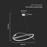 V-Tac Candelabru LED V-Tac Dimabil 48W, 3000K Alb Cald, 80x120 cm, Alb, 5150 lm, IP20