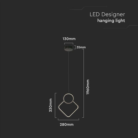 V-Tac CANDELABRU LED 12W 3000K - NEGRU