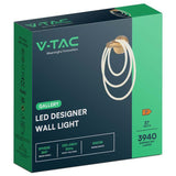 V-Tac Aplica LED V-Tac 36W 3000K Alb Cald, Auriu, 3940 lm, IP20, 340x460 mm