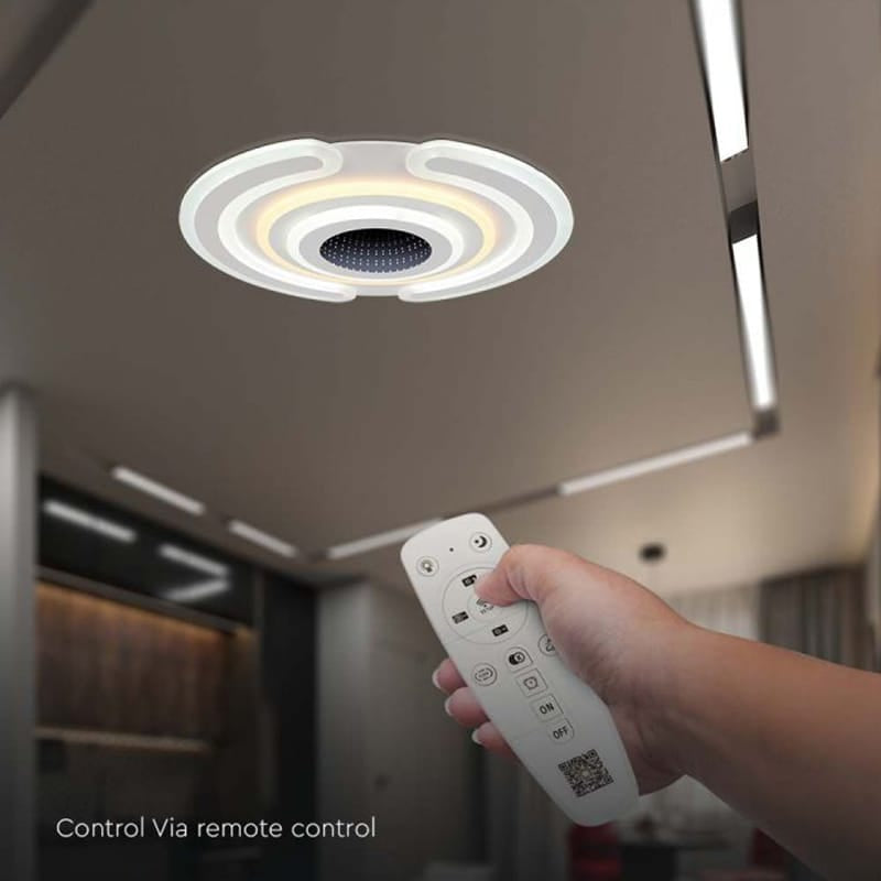 V-Tac Plafonieră LED decorativă V-Tac 125W dimabilă, 3 în 1 (3000K/4000K/6000K), 13100 lm, 500x500 mm, alb, IP20