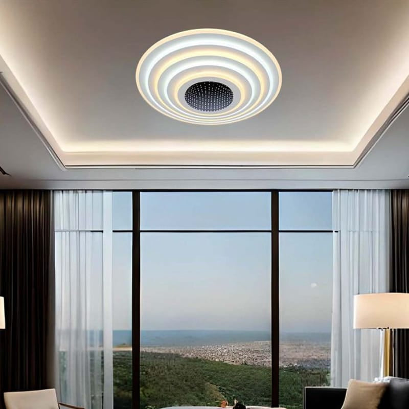 V-Tac Plafonieră LED decorativă V-Tac 125W dimabilă, 3 în 1 (3000K/4000K/6000K), 13100 lm, 500x500 mm, alb, IP20