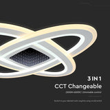 V-Tac Plafonieră LED decorativă V-Tac 130W dimabilă, 3 în 1 (3000K/6000K), alb, 620x620 mm, 13600 lm, IP20