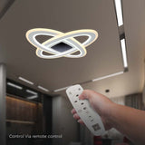V-Tac Plafonieră LED decorativă V-Tac 130W dimabilă, 3 în 1 (3000K/6000K), alb, 620x620 mm, 13600 lm, IP20