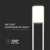 V-Tac Stâlp iluminat LED exterior V-Tac 10W IP65, 3000K alb cald, 900 lm, negru, aluminiu, Ø163x800 mm