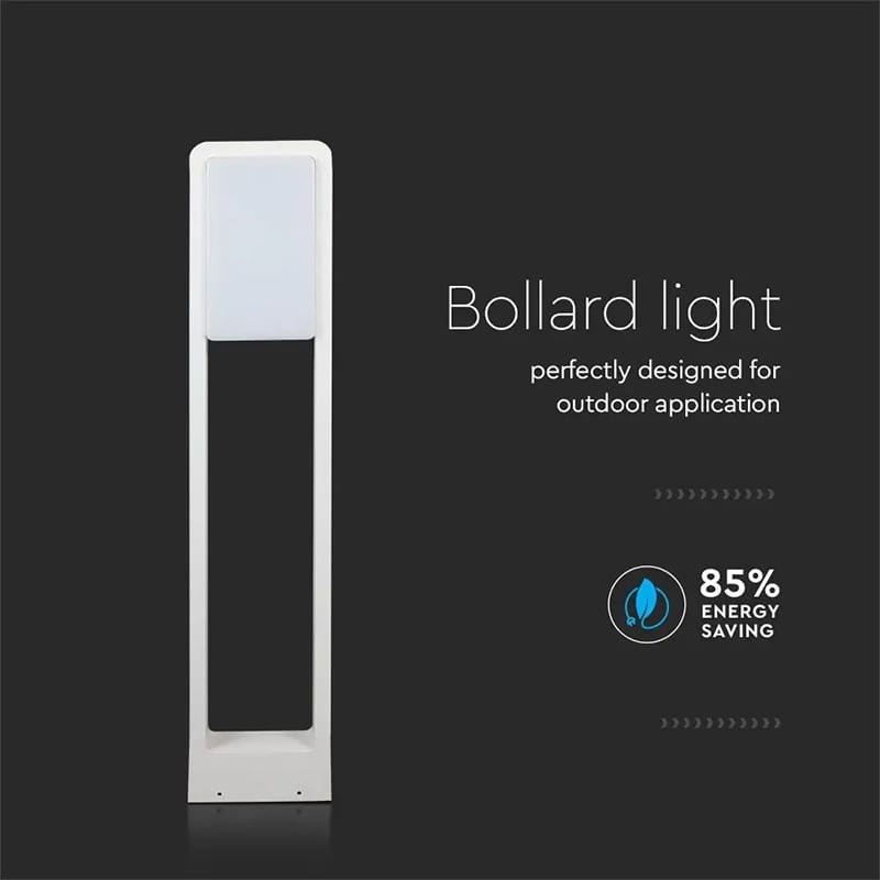 V-Tac Stâlp iluminat LED exterior V-Tac 10W IP65, 3000K alb cald, 900 lm, negru, aluminiu, Ø163x800 mm