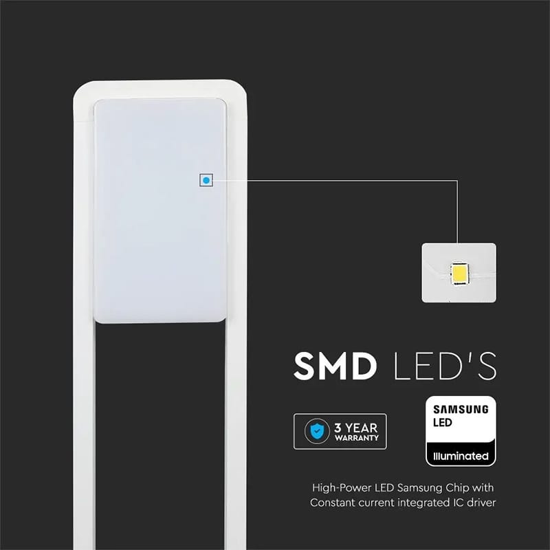 V-Tac Stâlp iluminat LED exterior V-Tac 10W IP65, 3000K alb cald, 900 lm, negru, aluminiu, Ø163x800 mm