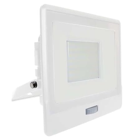 V-Tac REFLECTOR LED SMD 50W 6400K IP65 CU SENZOR MISCARE - ALB
