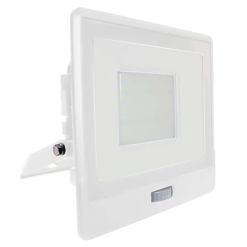 V-Tac REFLECTOR LED SMD 50W 6400K IP65 CU SENZOR MISCARE - ALB