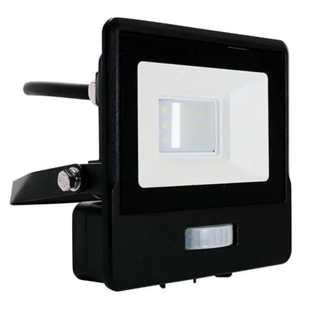 V-Tac REFLECTOR LED SMD 10W 6400K IP65 CU SENZOR MISCARE - NEGRU