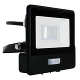V-Tac REFLECTOR LED SMD 10W 6400K IP65 CU SENZOR MISCARE - NEGRU