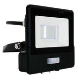 V-Tac REFLECTOR LED SMD 10W 6400K IP65 CU SENZOR MISCARE - NEGRU