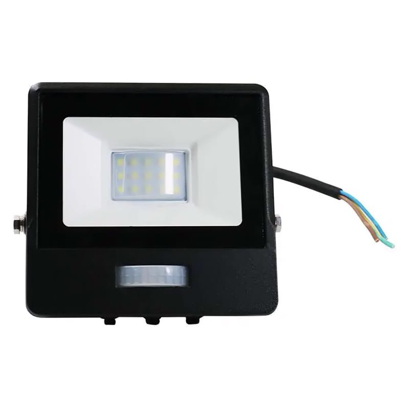 V-Tac REFLECTOR LED SMD 10W 6400K IP65 CU SENZOR MISCARE - NEGRU