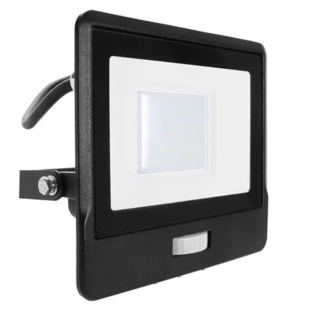 V-Tac REFLECTOR LED SMD 30W 6400K IP65 CU SENZOR MISCARE - NEGRU