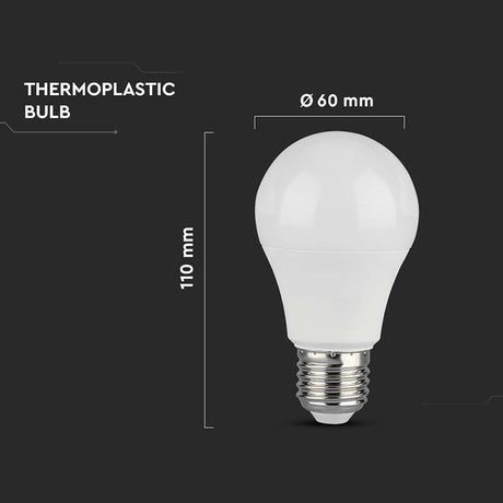 V-Tac BEC LED A60 E27 10.5W 6500K ALB RECE