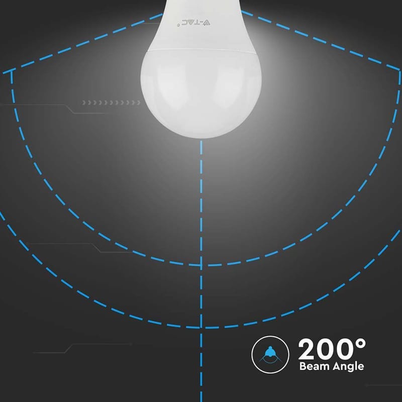 V-Tac BEC LED A60 E27 10.5W 6500K ALB RECE