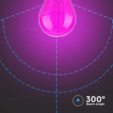 V-Tac BEC LED G45 E27 2W CU FILAMENT LUMINA ROZ