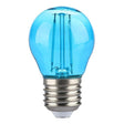 V-Tac BEC LED G45 E27 2W CU FILAMENT LUMINA ALBASTRA