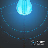 V-Tac BEC LED G45 E27 2W CU FILAMENT LUMINA ALBASTRA