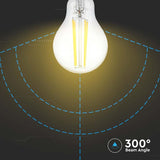 V-Tac BEC A60 E27 FILAMENT LED 12W 3000K ALB CALD