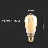 V-Tac BEC LED ST64 E27 4W CU FILAMENT1800K MODEL EDISON
