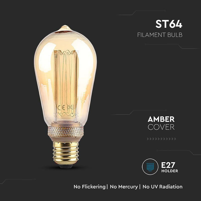 V-Tac BEC LED ST64 E27 4W CU FILAMENT1800K MODEL EDISON
