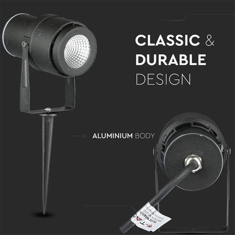 V-Tac LAMPA GRADINA IP65 12W 4000K ALB NEUTRU - NEGRU