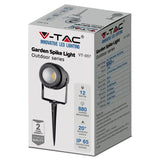 V-Tac LAMPA GRADINA IP65 12W 4000K ALB NEUTRU - NEGRU