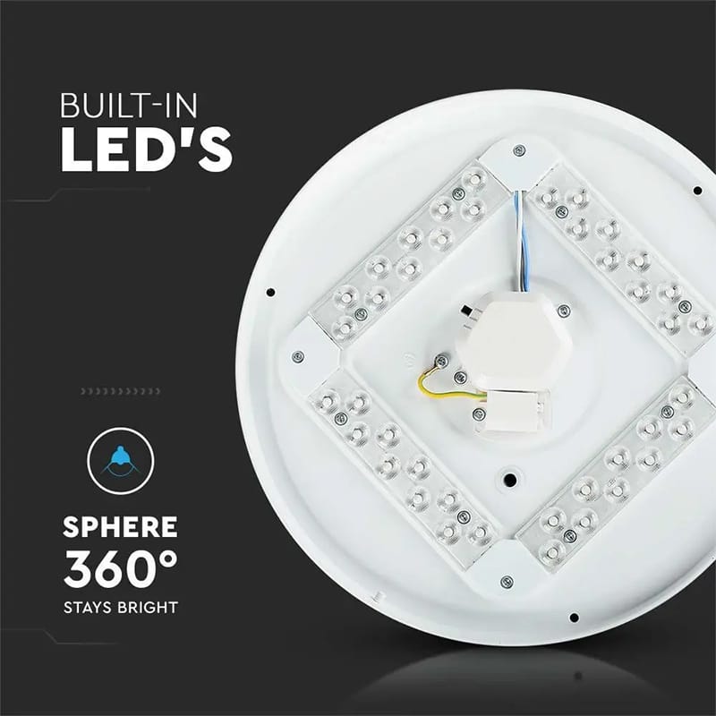 V-Tac PLAFONIERA LED 36W 48CM 3 IN 1 - MODEL STELUTE