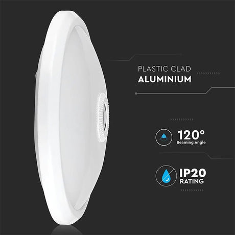 V-Tac PLAFONIERA LED 12W IP20 SENZOR DE MISCARE 4000K ALB NEUTRU