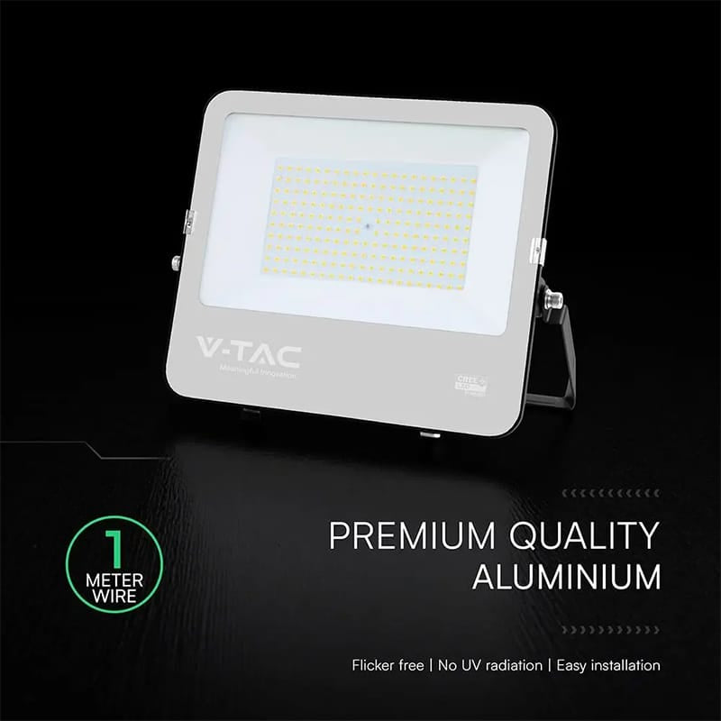 V-Tac Reflector LED REFLECTOR LED SMD 150W 135LM/W 6400K IP65  NEGRU, CIP CREE