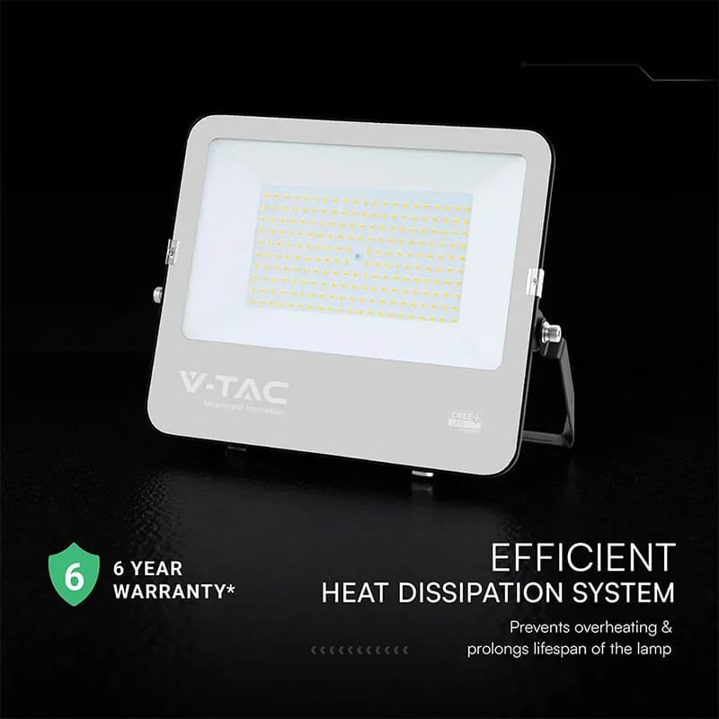 V-Tac Reflector LED REFLECTOR LED SMD 150W 135LM/W 6400K IP65  NEGRU, CIP CREE