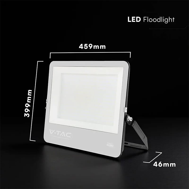 V-Tac Proiector LED Proiector LED V-Tac 300W SMD CREE 40500lm 6500K Alb Rece IP65 135lm/W Negru/Gris cu Cablu CIP