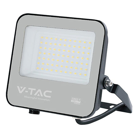 V-Tac Reflector LED REFLECTOR LED 50W 135LM/W 6500K IP65 CABLU 1M CIP CREE - NEGRU/GRI