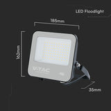 V-Tac Reflector LED REFLECTOR LED 50W 135LM/W 6500K IP65 CABLU 1M CIP CREE - NEGRU/GRI